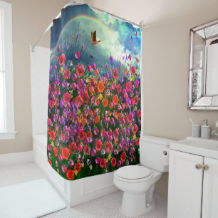 WildFlowers - Rainbows  Shower Curtain