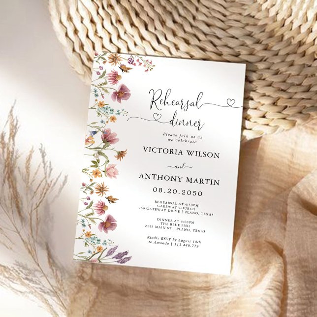 Wildflowers Rehearsal Dinner Invitation (Creator Uploaded)