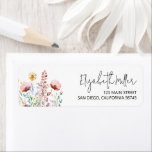 Wildflowers Return Address Label<br><div class="desc">White return address labels feature your info in chic lettering with a a touch of wildflowers on the left side. MATCHING items in our store.</div>
