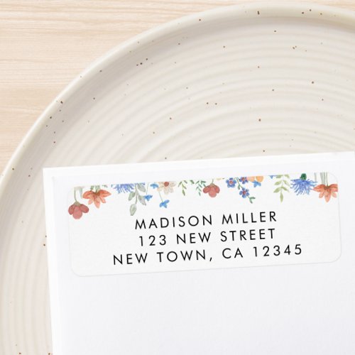 Wildflowers Return Address Label