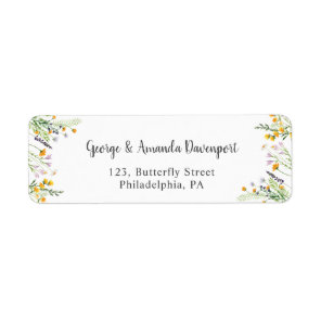 Wildflowers Return address label