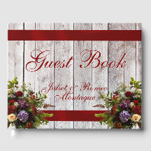 Wildflowers, Ribbon & Heart Wedding - Red