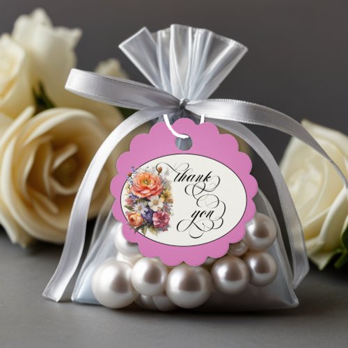 Wildflowers - Rose Pink Favor Tags