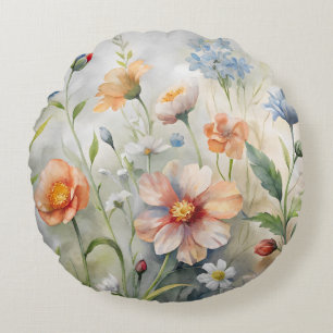 Wildflowers Round Pillow