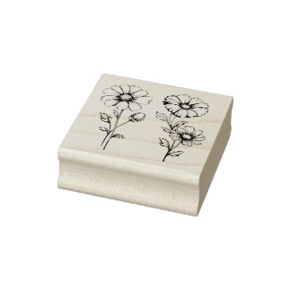 Wildflowers Rubber Stamp