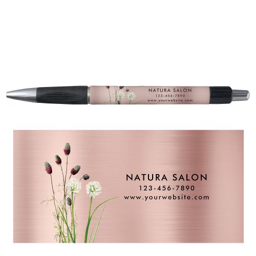 Wildflowers Salon Business Promotional Rose Gold  Pen