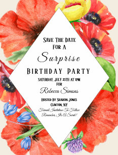 birthday save the date cards zazzle