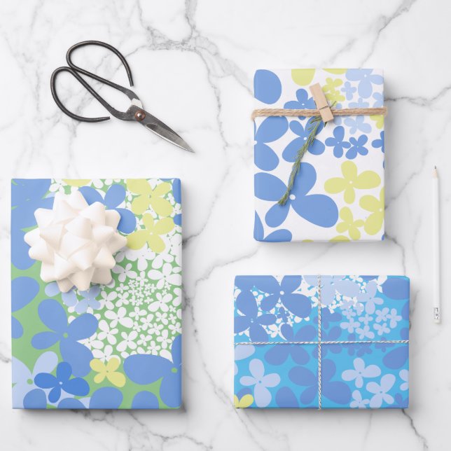 Wildflowers Seamless pattern. Wrapping Paper Sheets (Front)
