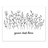 Wildflowers Simple Line Art Flowers Meadow CUSTOM