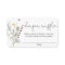 Wildflowers spring baby shower diaper raffle cards