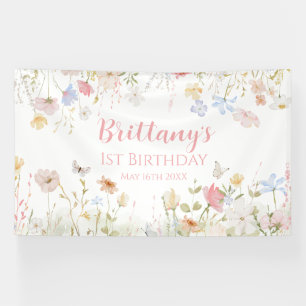 WILDFLOWERS spring banner backdrop