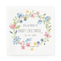 Wildflowers Spring Blossoms Floral Baby Shower Napkins