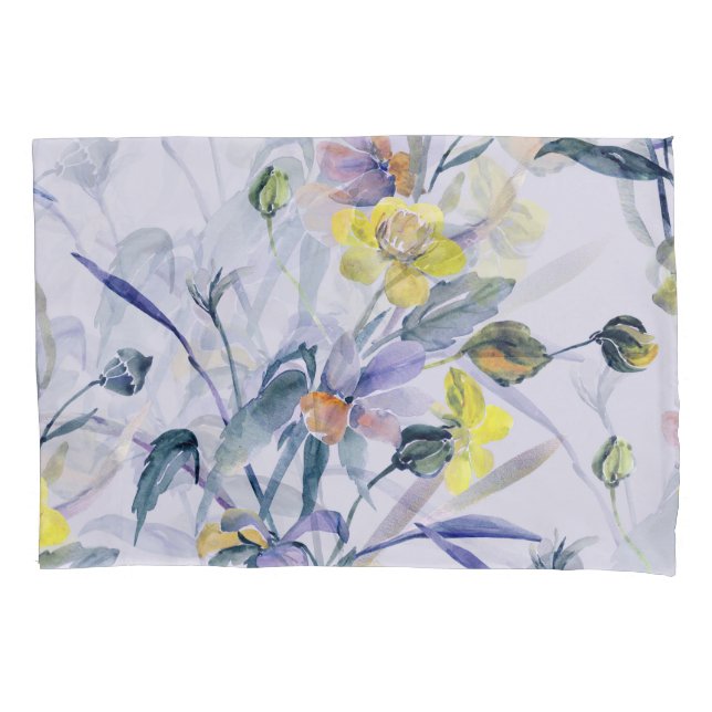 Wildflowers spring, seamless natural pattern. pillow case (Front)