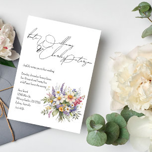 Wildflowers Spring Summer Fall Wedding invitations