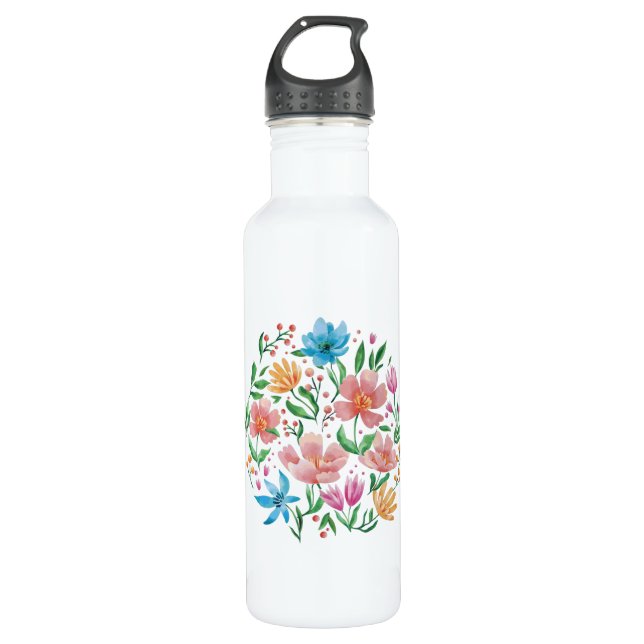 Wildflowers Stainless Steel Water Bottle (Front)