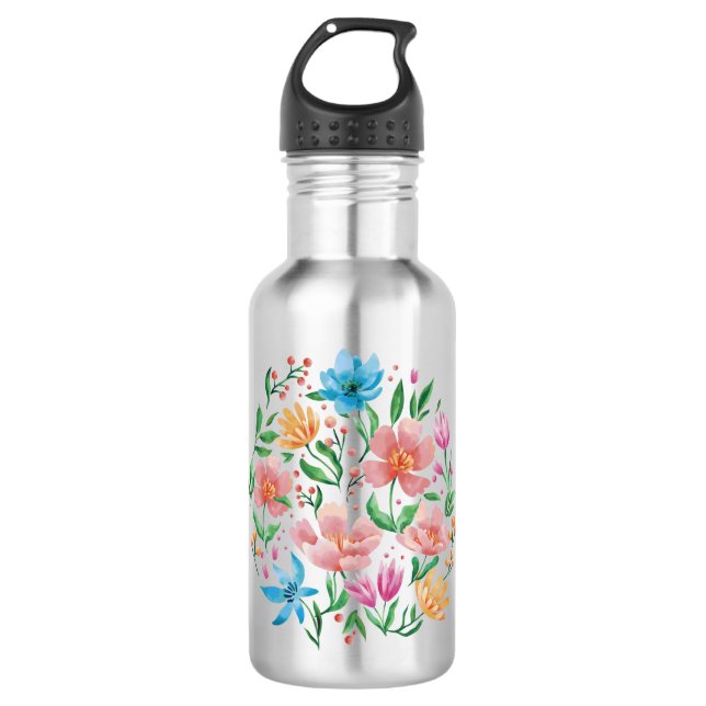 Wildflowers Stainless Steel Water Bottle (Front)