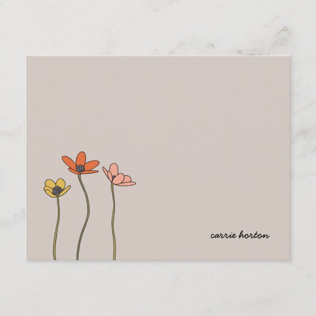 Wildflowers Stationery Note Card