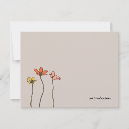 Wildflowers Stationery Note Card