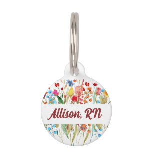 Wildflowers Stethoscope ID Tag