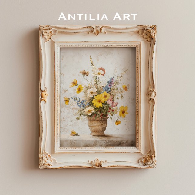 Wildflowers Still Life Painting Flower Bouquet  Poster (Creator Uploaded)
