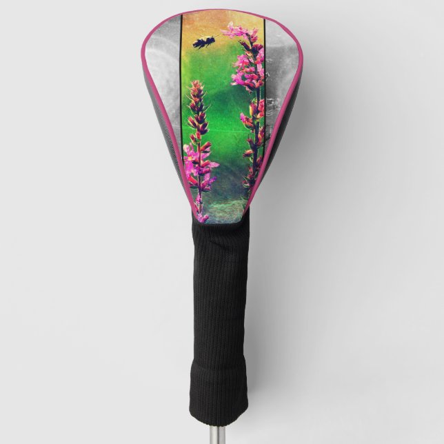 Wildflowers Stripe  Golf Head Cover (Front)