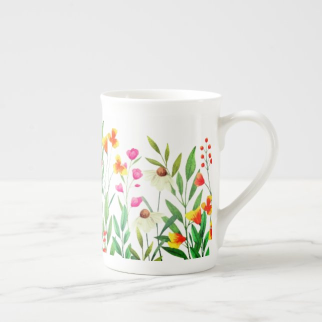 Wildflowers Sublimation-23439 Bone China Mug (Right)