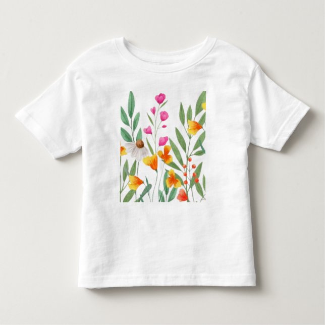 Wildflowers Sublimation  Toddler T-shirt (Front)