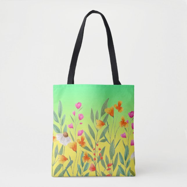 Wildflowers Sublimation  Tote Bag (Front)