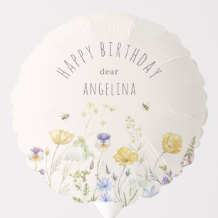 Wildflowers, Summer Bliss Birthday Party Balloon