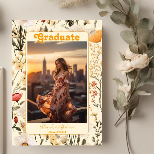 Wildflowers Summer Graduation Announcement