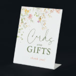 Wildflowers Summer Meadow Card and Gifts Sign<br><div class="desc">Romantic and cute summer wildflowers Cards and Gifts table sign</div>