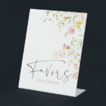 Wildflowers Summer Meadow Favors Sign<br><div class="desc">Romantic and cute summer wildflowers Favors sign</div>