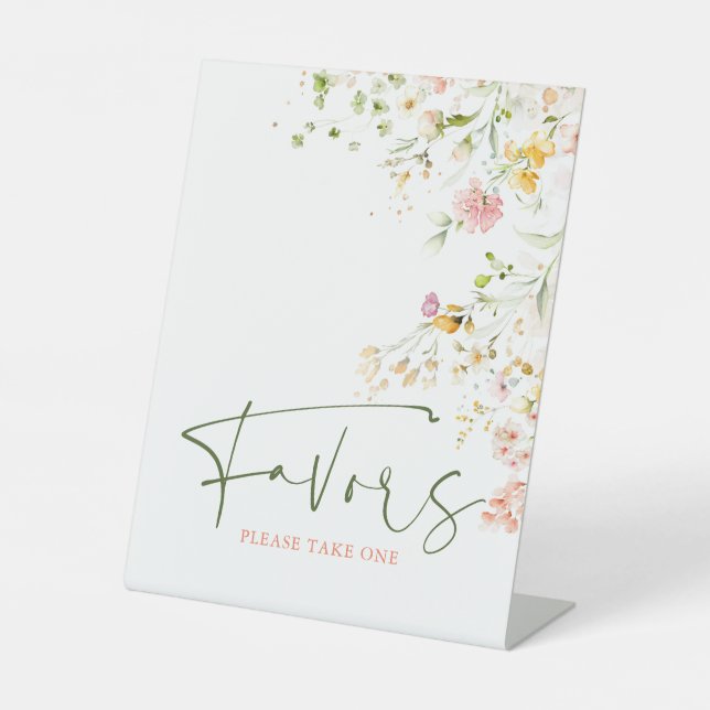 Wildflowers Summer Meadow Favors Sign (Front)