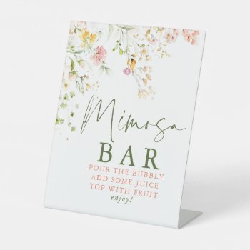 Wildflowers Summer Meadow Mimosa Bar Sign by lovelywow at Zazzle