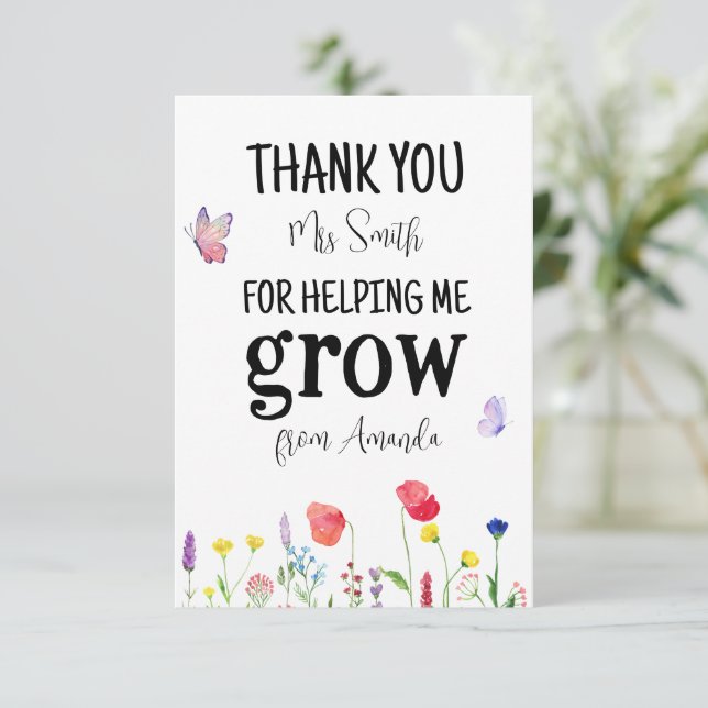 wildflowers Summer Teacher Appreciation Thank you  (Standing Front)