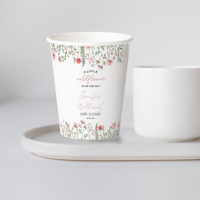 Wildflowers Sun flowers baby girl shower paper cup (Creator Uploaded)