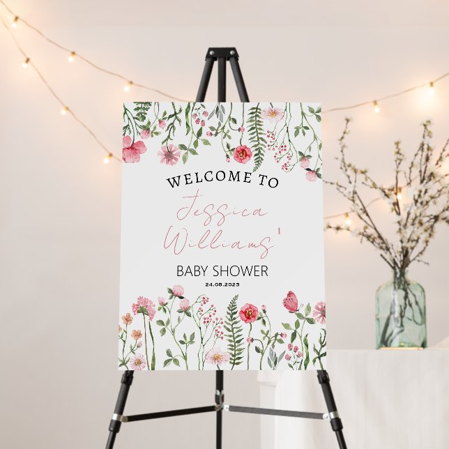 Wildflowers Sun flowers baby shower foam board (In Situ (Stand))