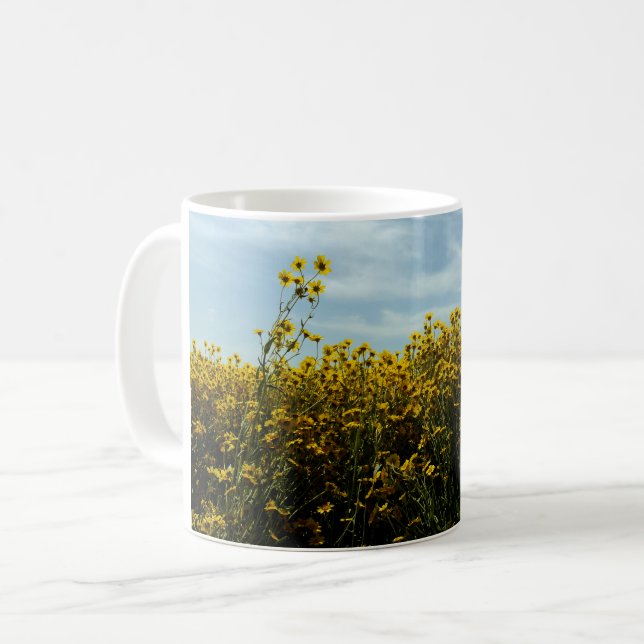 Wildflowers Sunflowers Coffee Mug (Front Left)