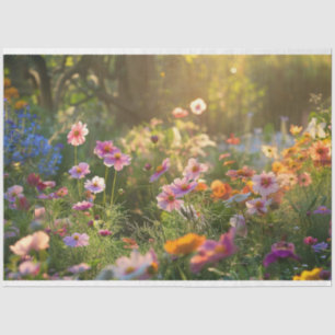 Wildflowers Sunlit Serenade Decoupage  Tissue Paper
