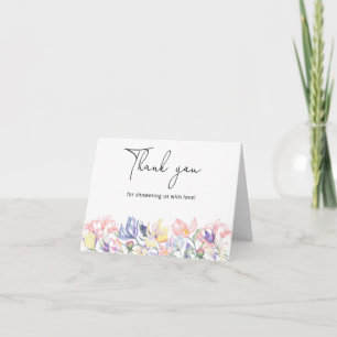 Wildflowers thank you baby shower
