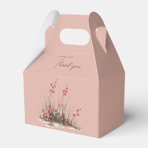 Wildflowers Thank You Wedding Gift  Favor Boxes