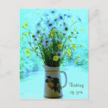 Wildflowers Thinking Of You Postcard at Zazzle