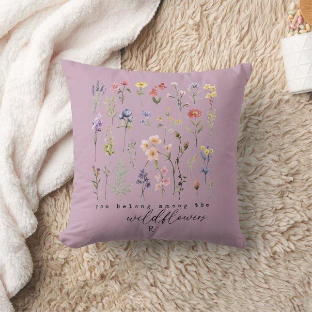  Wildflowers  Throw Pillow (Blanket)