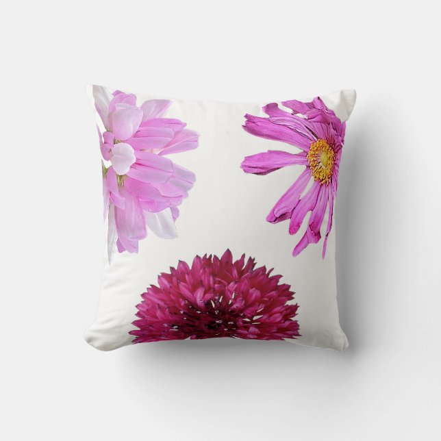  'Wildflowers' Throw Pillow (Front)