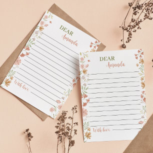 Wildflowers Time Capsule Note Message Card