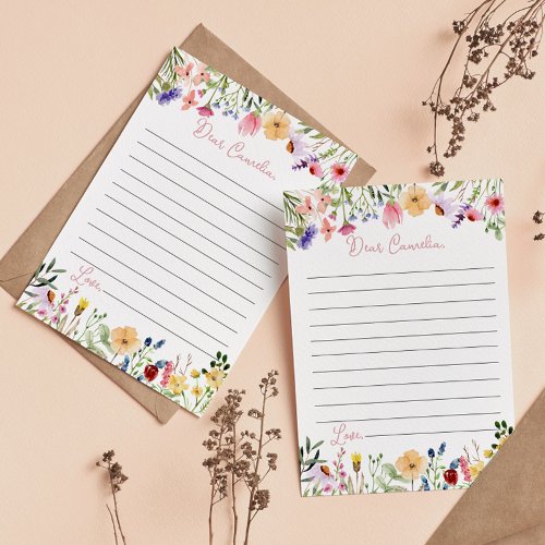 Wildflowers Time Capsule Note Message Card