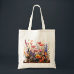 Wildflowers Tote Bag<br><div class="desc">Embrace the beauty of nature and stand out from the crowd with this eye-catching Wildflowers tote bag. Own a trendy and functional accessory that perfectly complements your style.
Why not personalize by adding your name.</div>
