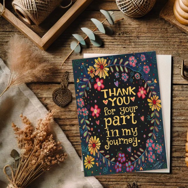 Wildflowers Trendy Thank You Inspirivity Journey Card (Creator Uploaded)