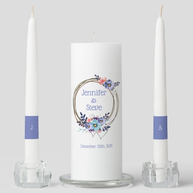 Wildflowers Unity Candle Set (Front)