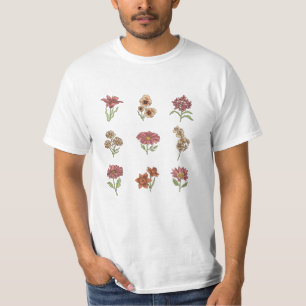 Wildflowers Vintage Flowers Botanical T-Shirt